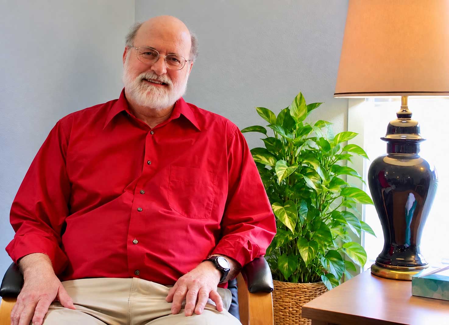 Albie Cowen in his office at Positive Perspectives